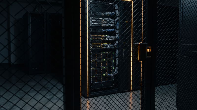Caged rack with biometric access